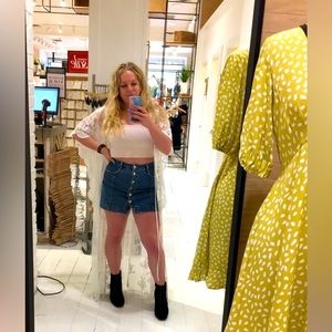 Pull&Bear Button Down Mini Skirt